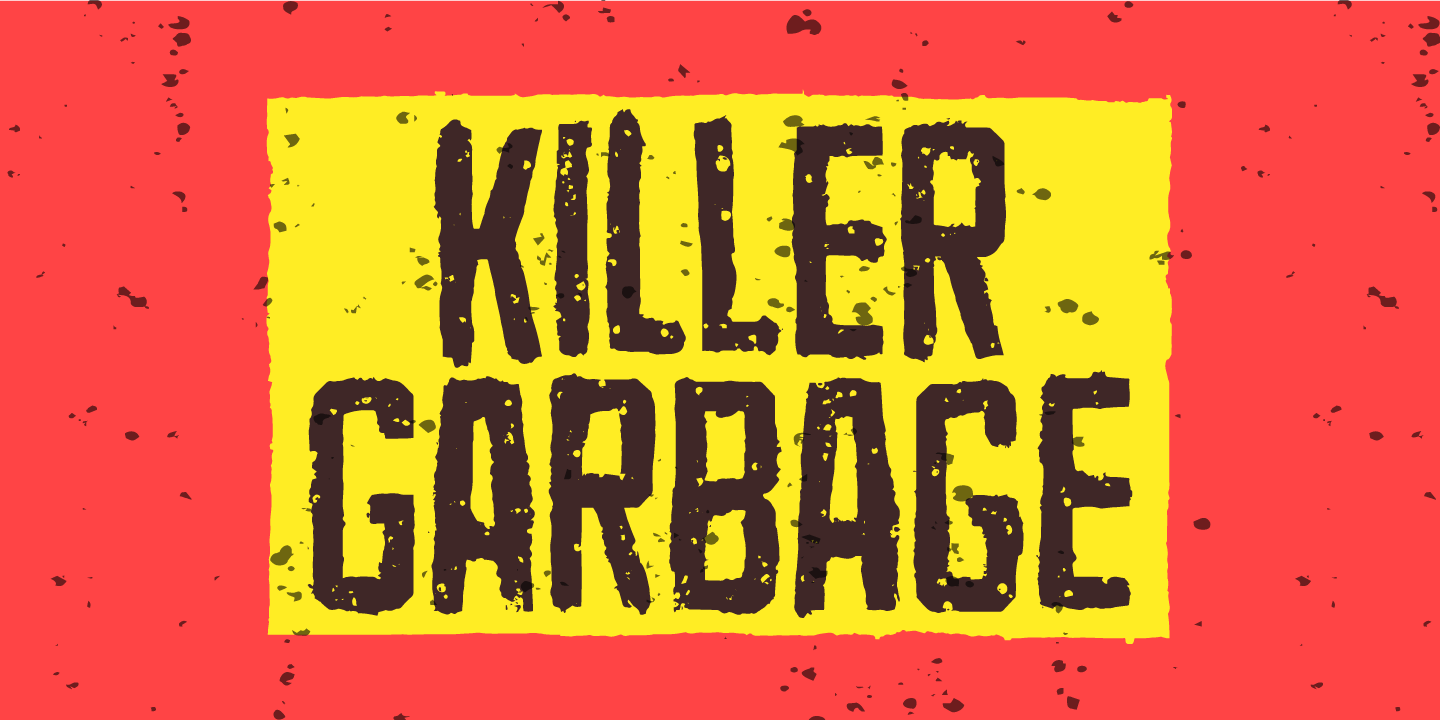 Przykład czcionki Killer Garbage Italic